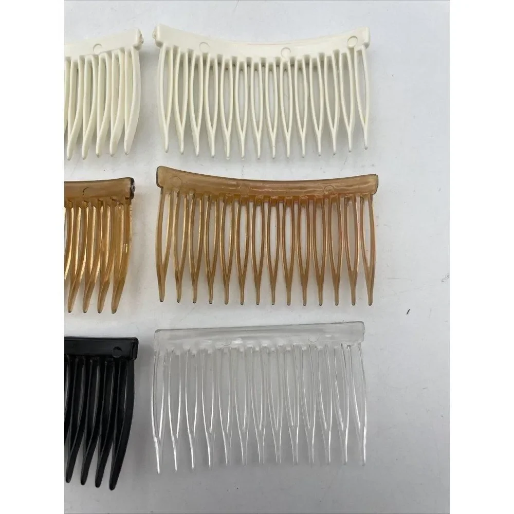 Vintage Lot of 9 Hair Side Comb Hard Plastic